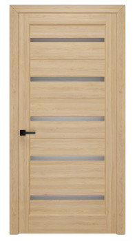 Межкомнатная дверь М 07 по-стекло белое матовое массив сосны