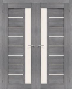 Двойная распашная дверь Порта-27 Grey Veralinga
