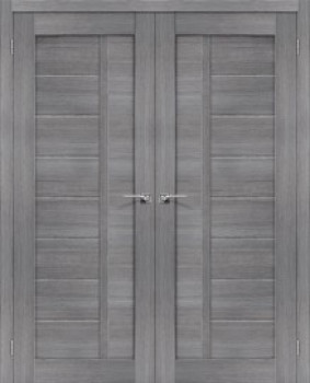 Двойная распашная дверь Порта-26 Grey Veralinga