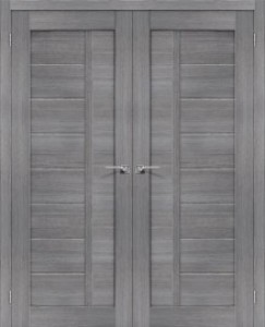 Двойная распашная дверь Порта-26 Grey Veralinga