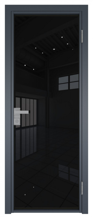 Межкомнатная дверь AG - 1 антрацит, черный триплекс