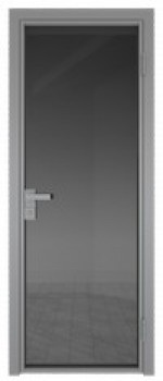 Межкомнатная дверь AG - 1 серый, планибель графит