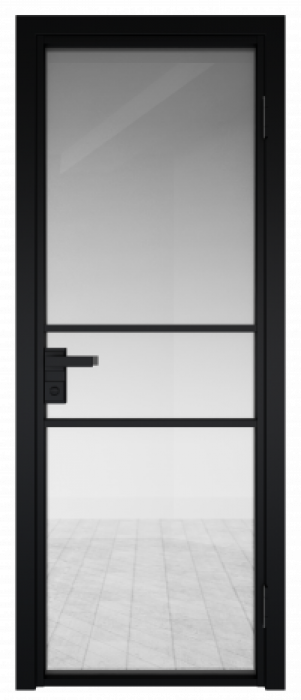 Межкомнатная дверь AG - 2 черный, прозрачное
