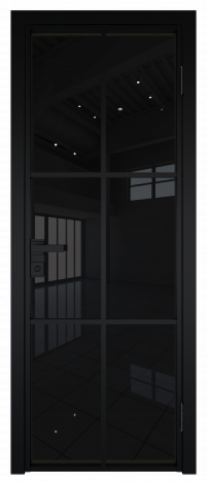 Межкомнатная дверь AG - 3 черный, черный триплекс
