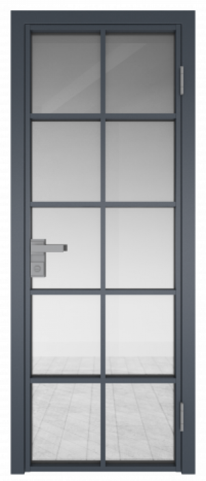 Межкомнатная дверь AG - 4 антрацит, прозрачное