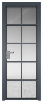 Межкомнатная дверь AG - 4 антрацит, прозрачное