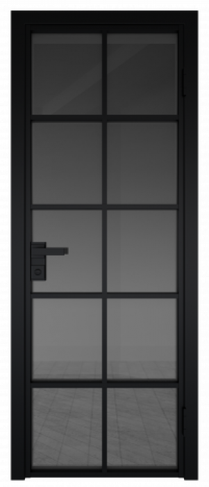 Межкомнатная дверь AG - 4 черный, планибель графит