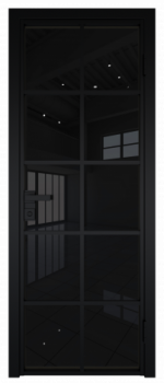 Межкомнатная дверь AG - 4 черный, черный триплекс