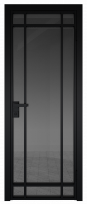 Межкомнатная дверь AG - 5 черный, планибель графит