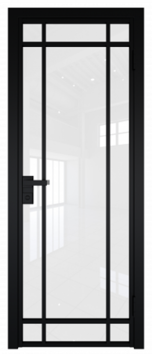 Межкомнатная дверь AG - 5 черный, белый триплекс
