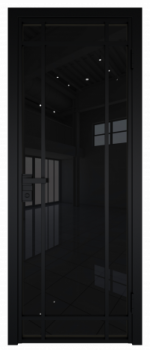 Межкомнатная дверь AG - 5 черный, черный триплекс