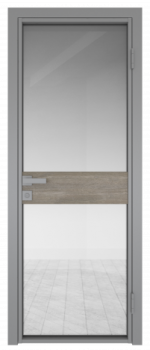 Межкомнатная дверь AG - 6 серый, прозрачное