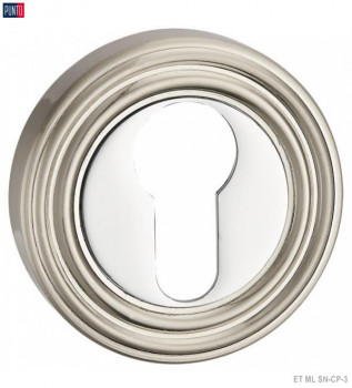 Накладка под цилиндр PUNTO ET ML SN/CP-3 матовый никель/хром