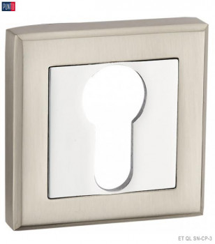 Накладка под цилиндр PUNTO ET QL SN/CP-3 матовый никель/хром