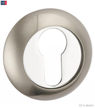 Накладка под цилиндр PUNTO ET SN/CP-3 матовый никель/хром