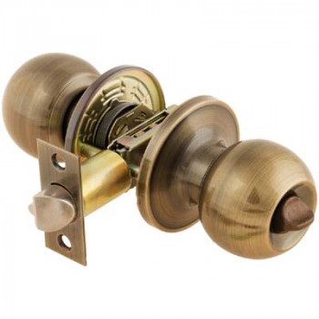 Круглая, ручка-защелка, бронза