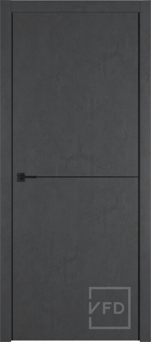 Межкомнатная дверь "URBAN 1", пг, JET LOFT (черный молдинг)