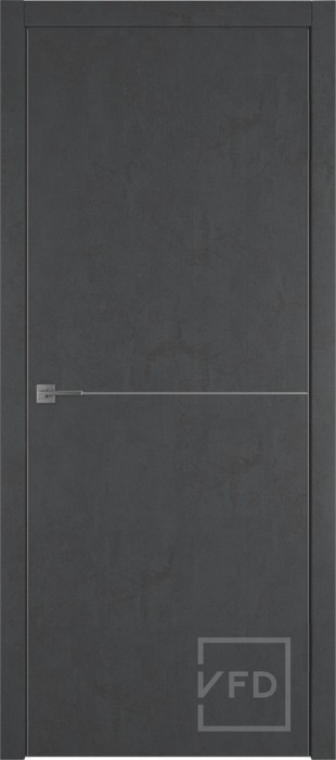 Межкомнатная дверь "URBAN 1", пг, JET LOFT (алюминиевый молдинг)