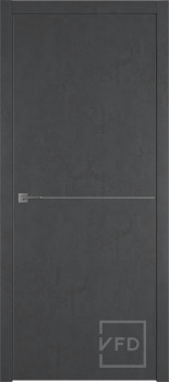 Межкомнатная дверь "URBAN 1", пг, JET LOFT (алюминиевый молдинг)