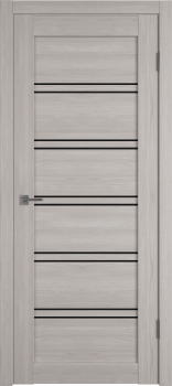 Межкомнатная дверь "Атум PRO Х28", по, Stone Oak, черное стекло