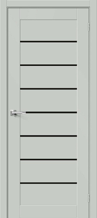 Межкомнатная дверь Браво-22 Grey Matt стекло Black Star
