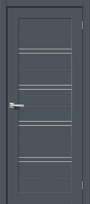 Межкомнатная дверь Браво-28 Grey Stormy стекло Magic Fog