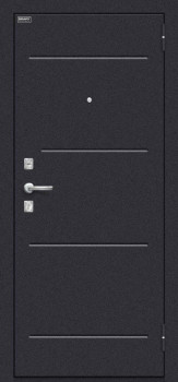 Стальная дверь "Техно" Kale Букле черное/Cappuccino Veralinga