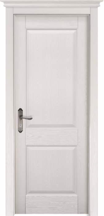 Межкомнатная дверь "Элегия", пг, Эмаль Белая (RAL 9010), Браш сосна