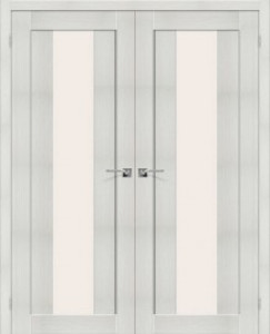 Двойная распашная дверь Порта-25 по, Bianco Veralinga
