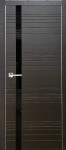 Межкомнатная дверь Гармония дуб беленый,Венге с алюминиевой кромкой