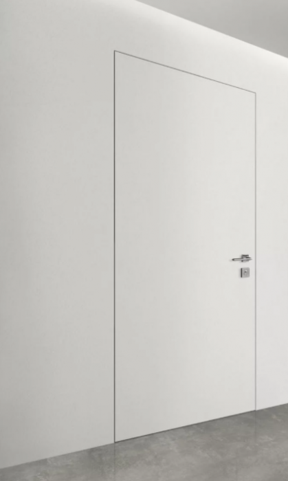 Скрытая дверь INVISIBLE под покраску и с алюминиевой кромкой