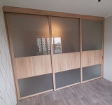 Перегородка раздвижная комбинированная