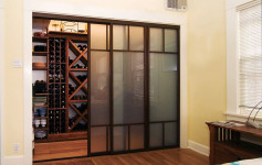 Перегородка раздвижная пять стекол