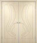 Межкомнатная дверь ПВХ "Лотос", пг, беленный дуб