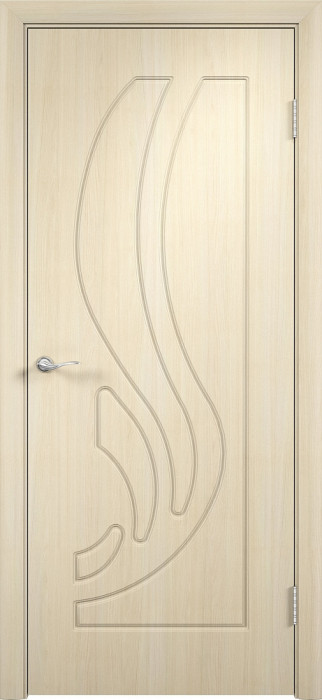 Межкомнатная дверь ПВХ "Лотос", пг, беленный дуб