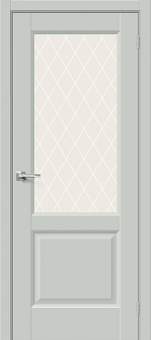 Межкомнатная дверь Неоклассик-33 Grey Matt стекло White Сrystal