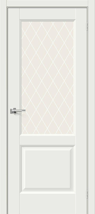 Межкомнатная дверь Неоклассик-33 White Matt стекло White Сrystal