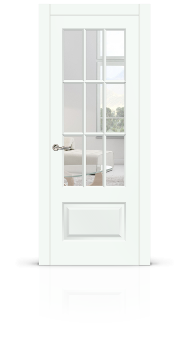 Межкомнатная дверь "Олимп-2", по, белый