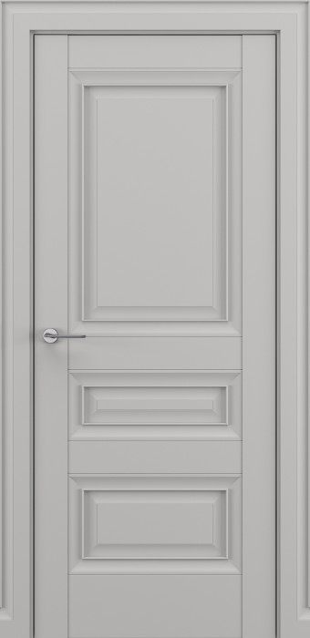 Межкомнатная дверь "Ампир В1", пг, серый матовый