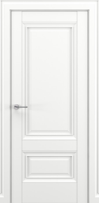Межкомнатная дверь "Турин В1", пг, матовый белый