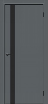 Межкомнатная дверь "Porta-51 4AB", AL-кромка черная, по Shellac Graphite
