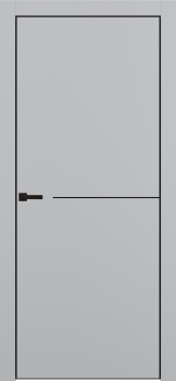 Межкомнатная дверь "Porta-50.1 4АB ", AL-кромка черная, пг, Shellac Grey