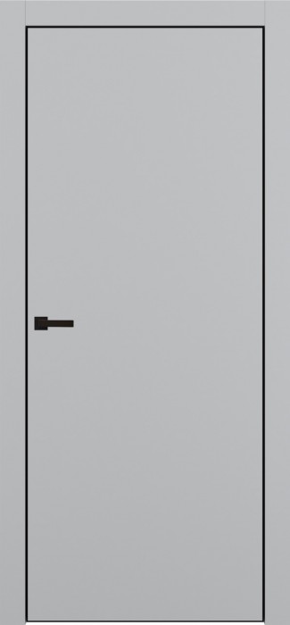 Межкомнатная дверь "Porta-50 4АB ", AL-кромка черная, пг, Shellac Grey