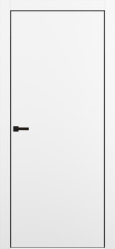 Межкомнатная дверь "Porta-50 4AB", AL-кромка черная, пг, Shellac White