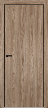 Межкомнатная дверь "Porta-50 4AB", AL-кромка черная, пг, Brownie Oak