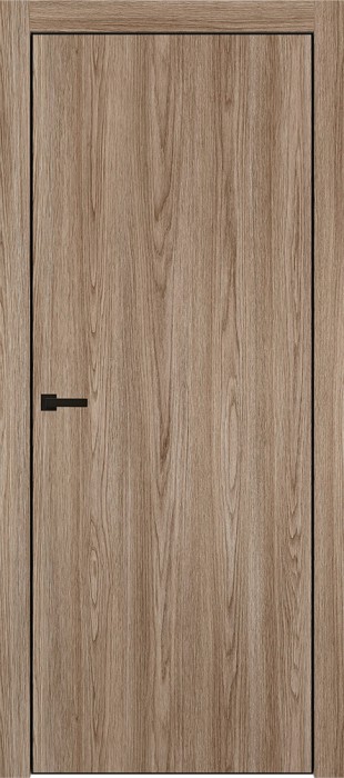 Межкомнатная дверь "Porta-50 4AB", AL-кромка черная, пг, Brownie Oak