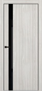 Межкомнатная дверь "Porta-51 4AB", AL-кромка черная, по, White Oak