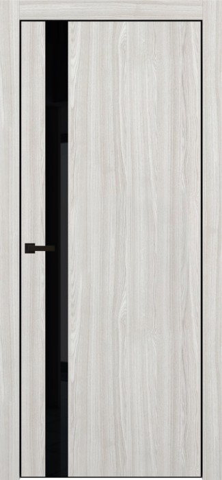 Межкомнатная дверь "Porta-51 4AB", AL-кромка черная, по, White Oak