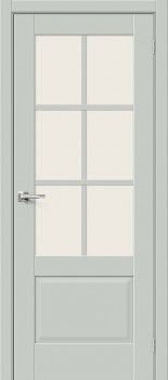 Межкомнатная дверь Прима-13.0.1 Grey matt, стекло White Сrystal