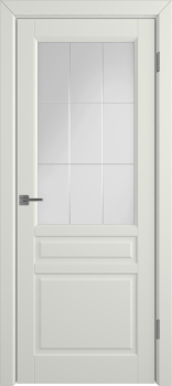 Межкомнатная дверь "Стокгольм", Magnolia, стекло бел.сат. с гравир